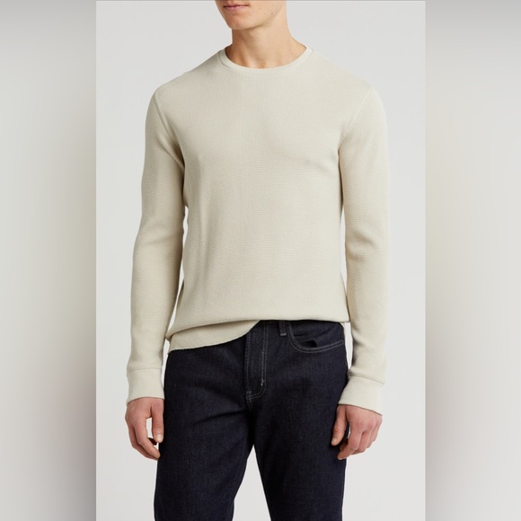 VINCE cotton crewneck thermal SWEATER - Main Image